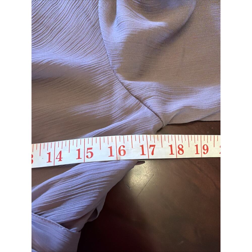 ASOS DESIGN Wrapwaist Midi Dress Sz 6 Double Layer Skirt Long Sleeve Lavender - Picture 8 of 14